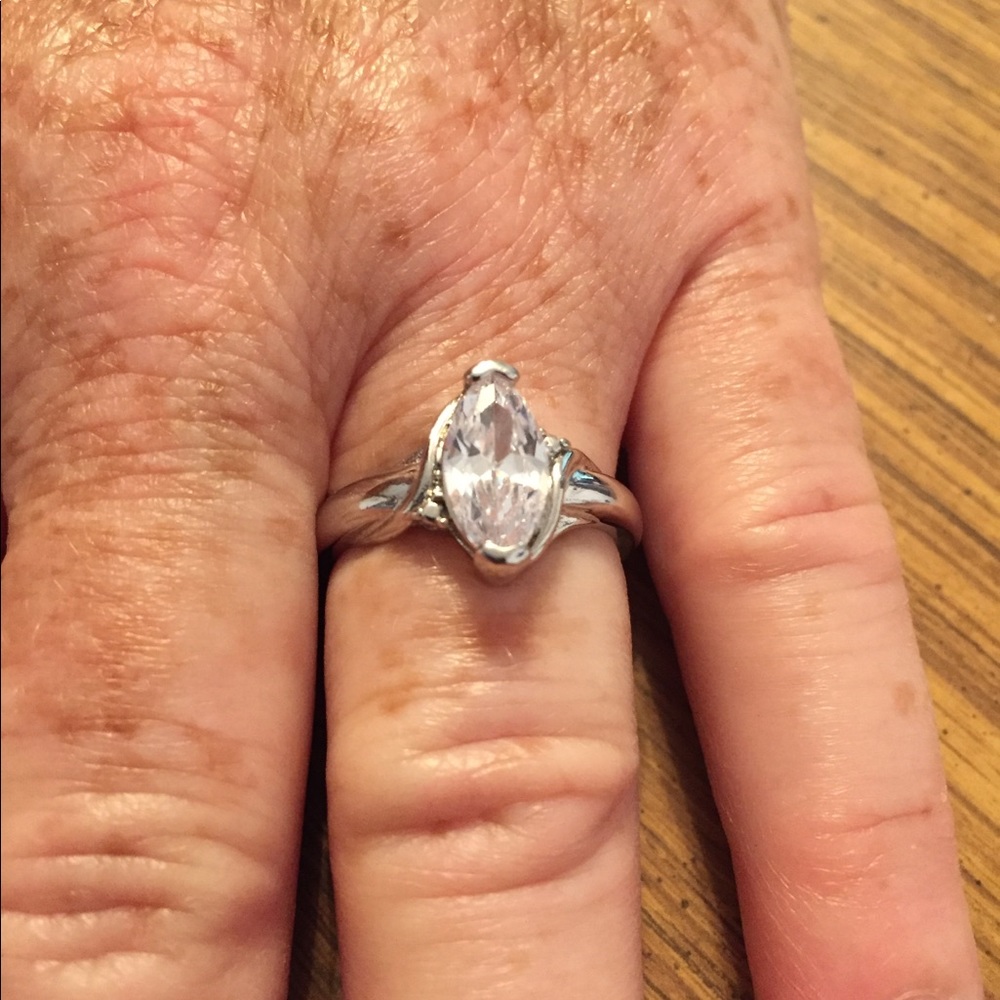 White crystal ring